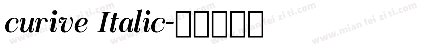 curive Italic字体转换
